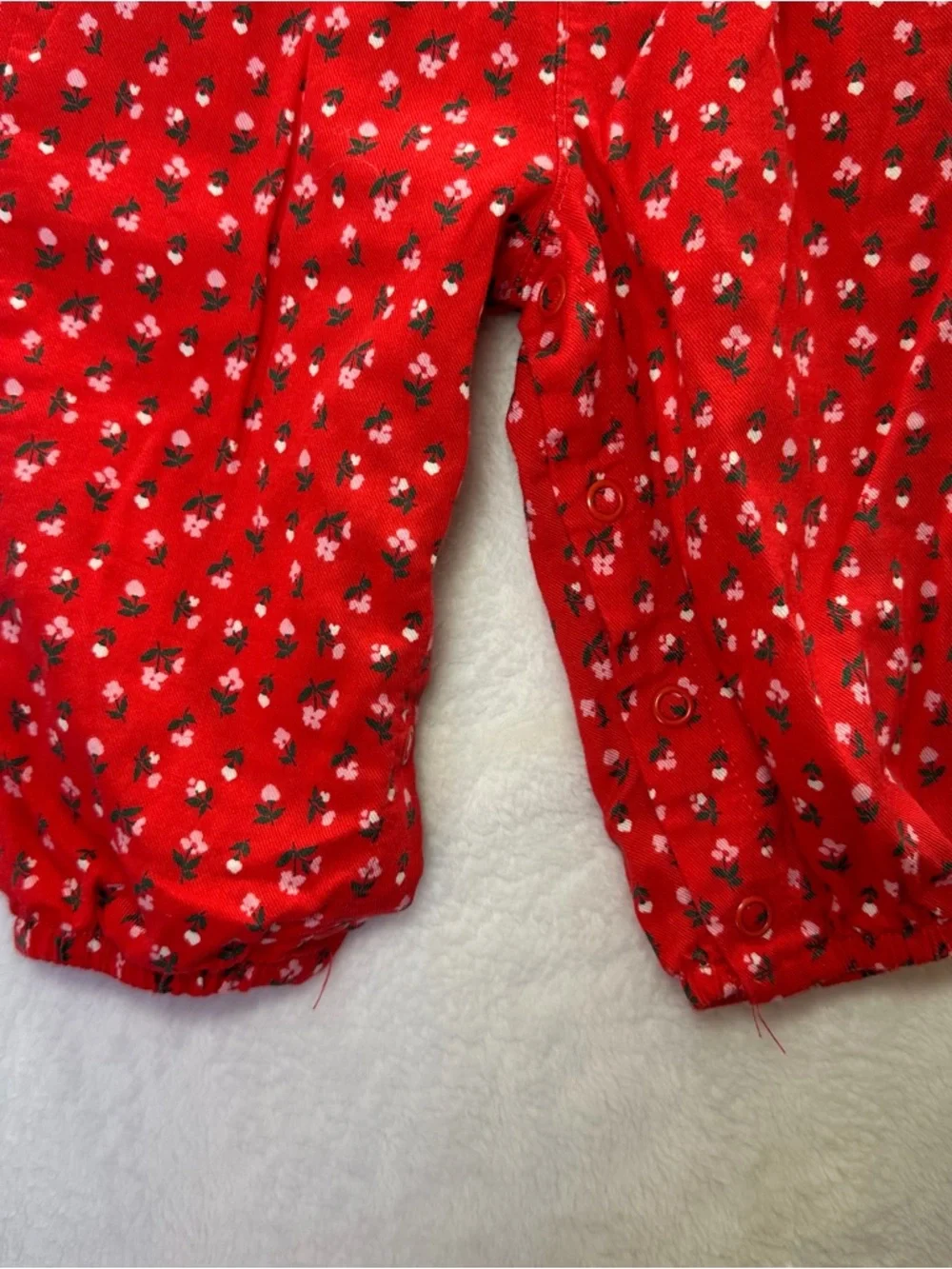 Baby Girl 6M Romper Bundle Carter’s‎ Floral Pink Red Ruffle Sleeveless